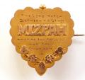 WW1 Mizpah 9 Carat Gold Sweetheart Brooch in the Shape of a Heart.