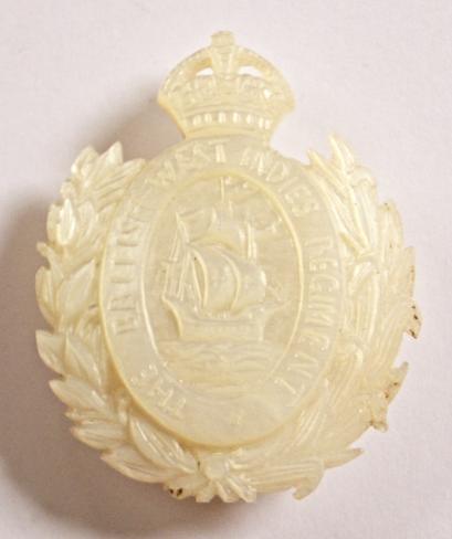 WW1 The British West Indies Regiment, Mother of Pearl Sweetheart Brooch.