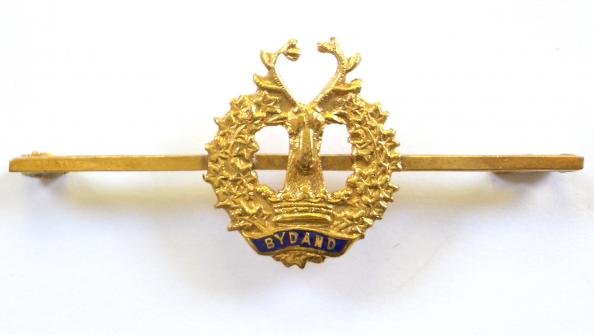 WW2 Gordon Highlanders Gilt & Enamel Scottish Regimental Sweetheart Brooch.