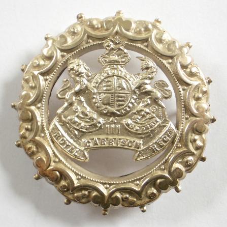 Royal Garrison Regiment 3rd Battalion, 1904 Hallmarked Silver Antique Regimental Sweetheart Brooch.