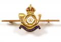 WW1 Kings Own Yorkshire Light Infantry, 9ct Gold & Enamel Regimental Sweetheart Brooch.