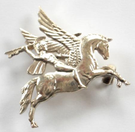 Parachute Regiment Airborne Pegasus Silver Regimental Brooch.