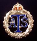 Auxiliary Territorial Service ATS silver & enamel sweetheart brooch