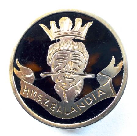 WW1 Royal Navy Ship H.M.S. Zealandia 1915 silver sweetheart brooch