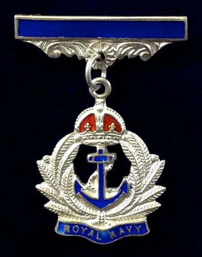 WW2 Royal Navy Silver & Enamel Sweetheart Brooch.