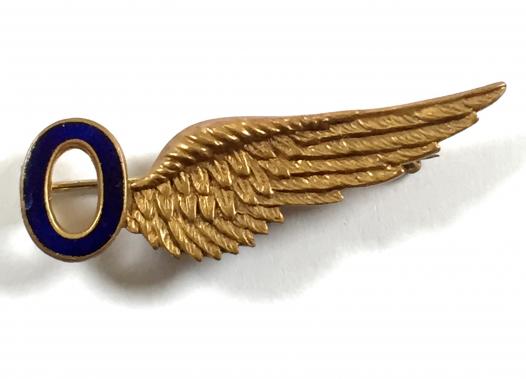 Royal Air Force Observer's Brevet Brass & Enamel RAF Sweetheart Brooch.