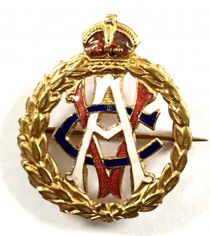 WW1 Army Veterinary Corps, Gilt & Enamel AVC Sweetheart Brooch.