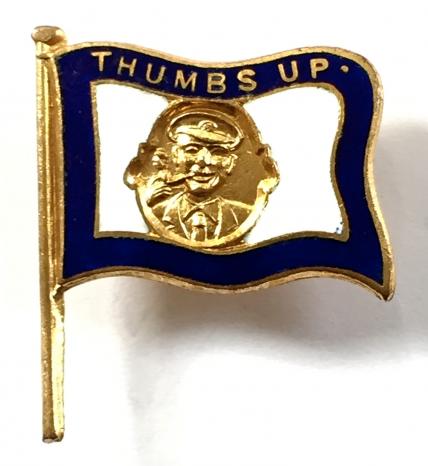 WW1 'Thumbs Up' Good Luck, Naval Signal Flag Brooch.