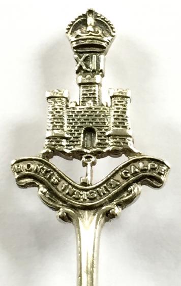 Suffolk Regiment silver spoon by Barton Ootacamund India