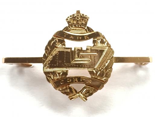WW1 Tank Corps 9ct Gold Regimental Sweetheart Bar Brooch.
