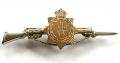 Army Service Corps 1916 silver gold rifle sweetheart brooch