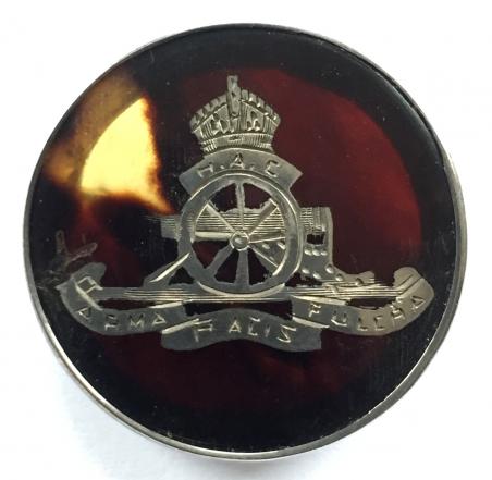 WW1 Honourable Artillery Company Artillery Gun, 1916 silver HAC sweetheart brooch