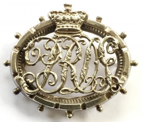 Victorian 7th (Princess Royal's) Dragoon Guards, 1894 Hallmarked Silver Regimental Cypher Brooch.