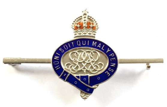 WW1 Grenadier Guards Silver & Enamel Regimental Bar Brooch.