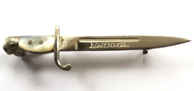 WW1 Brugge Bayonet Sweetheart Battle Brooch Length 52mm.