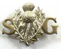 Scots Guards silver thistle regimental sweetheart brooch