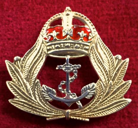 WW2 Royal Navy Officer's Style Silver Gilt & Enamel Sweetheart Brooch.