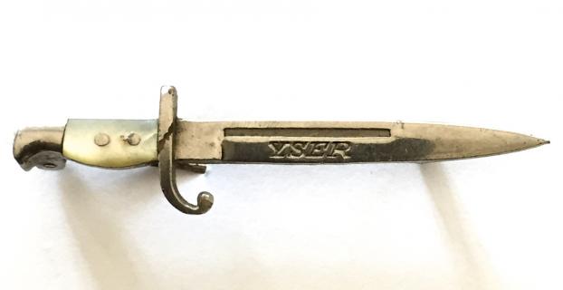 WW1 Yser Bayonet Sweetheart Battle Brooch Length 53mm.