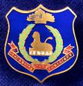 WW1 The Lancashire Fusiliers Blue Enamelled Shield Sweetheart Brooch.
