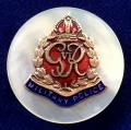 WW2 Military Police Gilt & Enamel Mother of Pearl MP Sweetheart Brooch.
