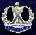 WW1 The Queen's Own Cameron Highlanders Silver & Enamel Scottish Regimental Sweetheart Brooch by Thomas Lynton Mott.