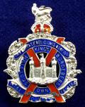 WW2 The Kings Own Scottish Borderers Silver & Marcasite Regimental KOSB Sweetheart Brooch.