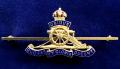 WW1 Royal Artillery 9ct Gold & Enamel RA Regimental Sweetheart Bar Brooch.
