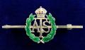 Auxiliary Territorial Service ATS Silver & Enamel sweetheart brooch