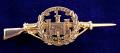 WW1 Northamptonshire Regiment Gold Regimental Rifle Sweetheart Brooch by Ahronsberg Brothers.