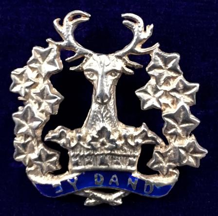 Gordon Highlanders Silver & Enamel Scottish Regimental Sweetheart Brooch.