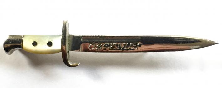 WW1 Ostende Raid bayonet battle brooch 45mm.