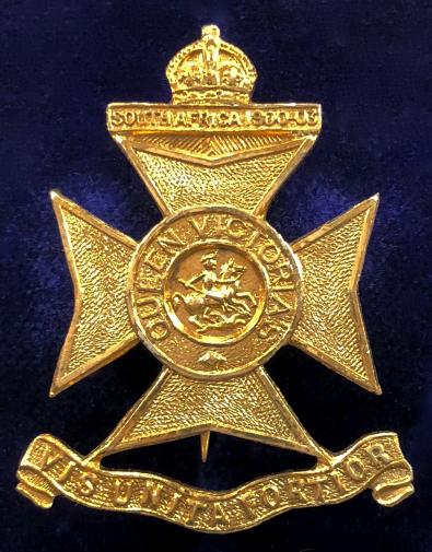 WW1 9th County of London Battalion, Queen Victoria's Rifles Silver Gilt Sweetheart Brooch.