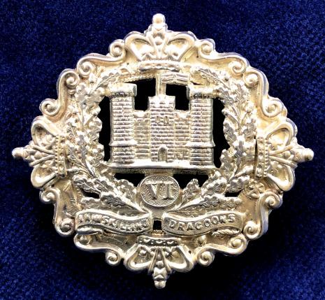 Boer War, 6th (Inniskilling) Dragoons, 1902 Hallmarked Hollow Silver Antique Irish Sweetheart Brooch.