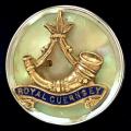 WW1 Royal Guernsey Light Infantry, Channel Islands Territorial Infantry, Mother of Pearl Silver Rim Sweetheart Brooch.