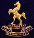 WW1 20th County of London Battalion, Blackheath & Woolwich Gilt & Enamel Sweetheart Brooch.