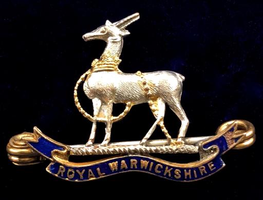 WW1 Royal Warwickshire Regiment Sweetheart Brooch.