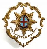 Coldstream Guards white faced enamel sweetheart brooch