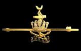 Women's Royal Naval Service 1956 WRNS hallmarked gold brooch