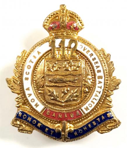 Canadian CEF 112th Infantry Battalion sweetheart brooch