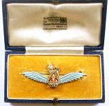 Army Flying Badge gold translucent enamel brooch by Goldsmith & Silversmith