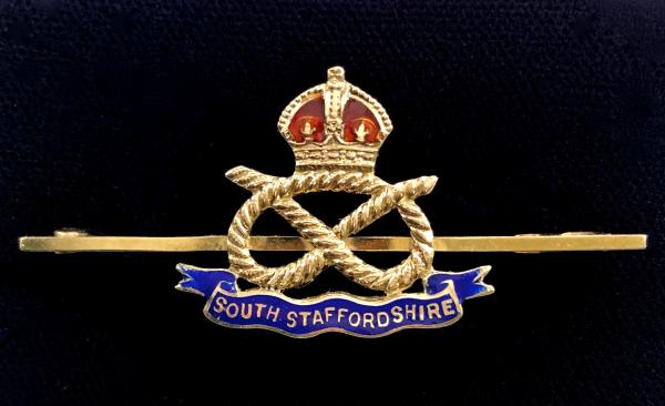 South Staffordshire Regiment gold regimental sweetheart brooch