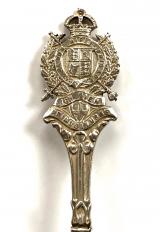 5th Bn London Rifle Brigade 1910 hallmarked silver regimental spoon