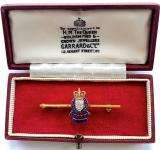 Royal Army Ordnance Corps 1960 gold regimental brooch by Garrard