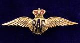 Royal Air Force pilot's wing gold RAF sweetheart brooch