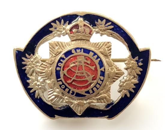 Army Service Corps gilt and enamel sweetheart brooch