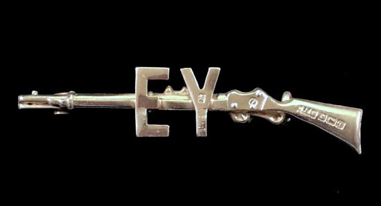 Essex Yeomanry 1915 silver rifle sweetheart brooch