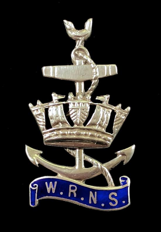 Women's Royal Naval Service silver and enamel WRNS brooch