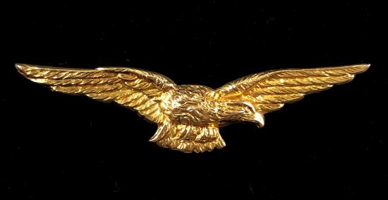 Royal Air Force gold RAF eagle pin brooch