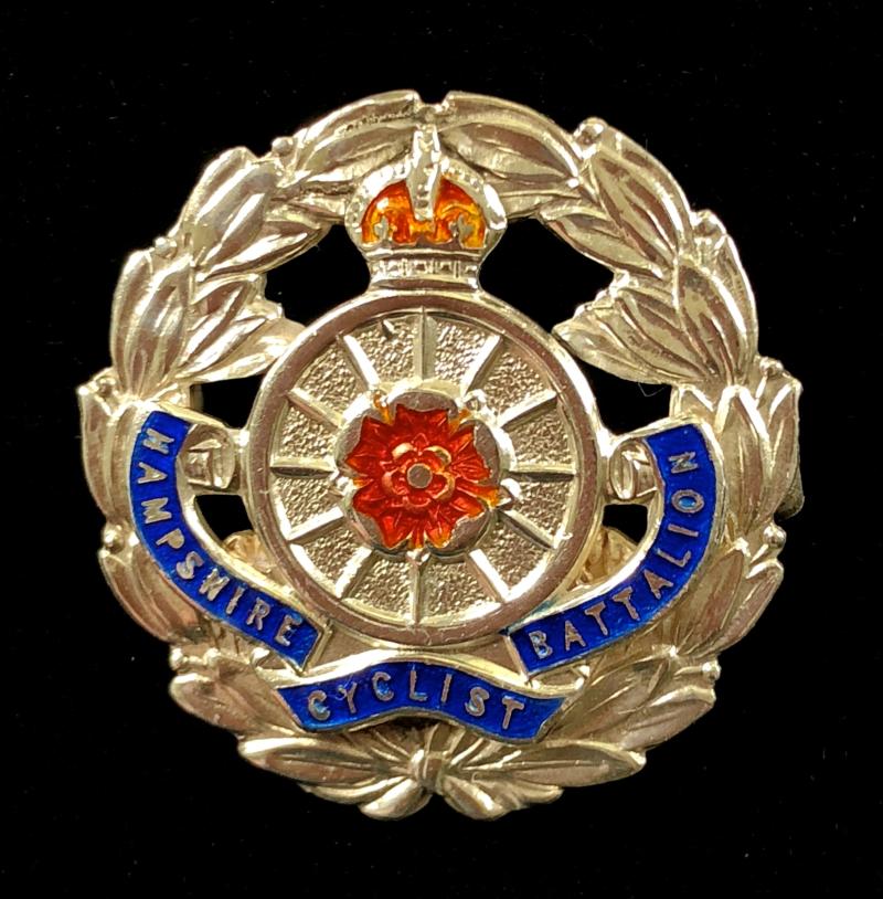 Hampshire Cyclist Battalion silver regimental sweetheart brooch