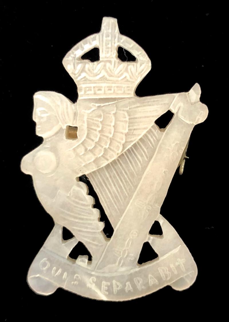 Royal Ulster Rifles mother of pearl sweetheart brooch